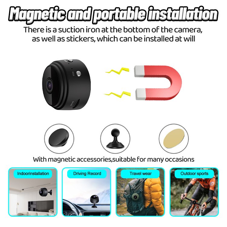 App. ftycampro Wireless IP 1080P HD Mini Camcorder IR Night Vision Motion Detection Video Surveillance Wifi A9 Mini Camera