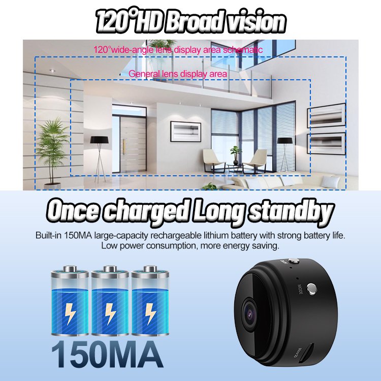 App. ftycampro Wireless IP 1080P HD Mini Camcorder IR Night Vision Motion Detection Video Surveillance Wifi A9 Mini Camera