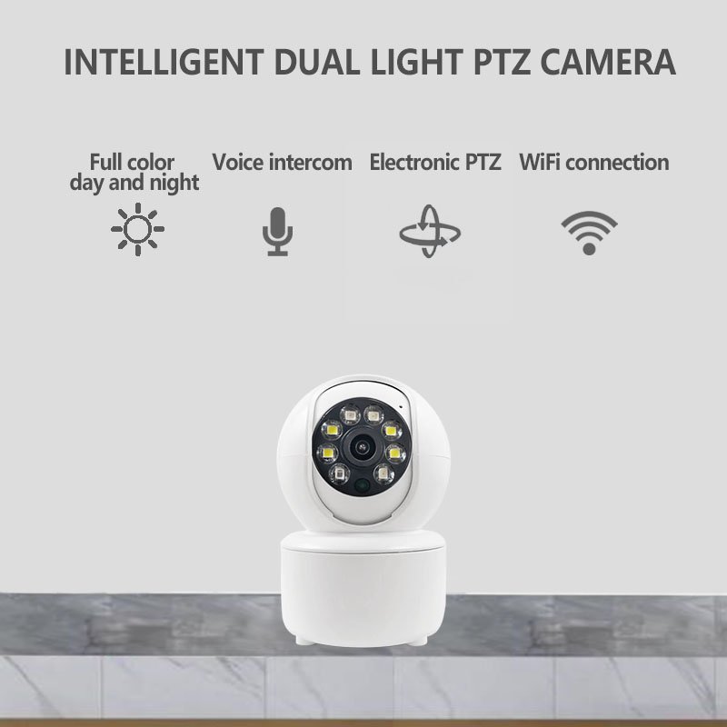 ICSEE 2MP WiFi Dome Pan Tilt Indoor Network Camera with Night Vision Low Illumination Wide Angle & SD Card Data Storage Function