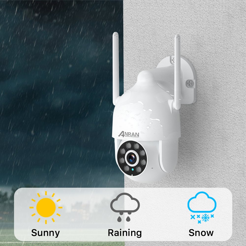 ANRAN Outdoor 3MP Wifi Colorful Infrared Night Vision Smart Wireless PTZ Network IP CCTV Camera Security