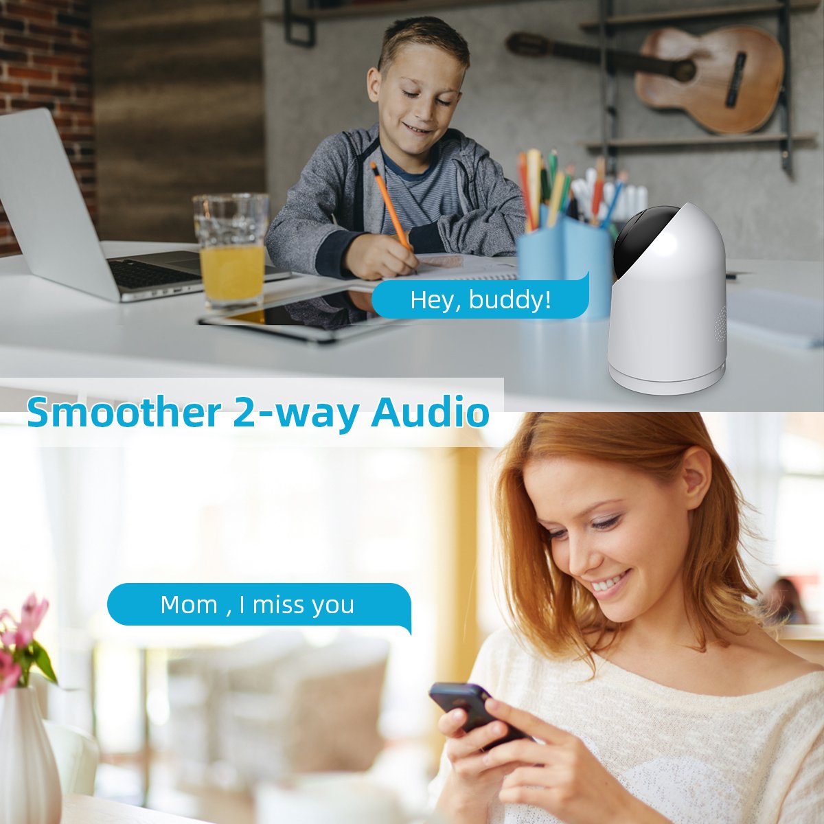 High quality two-way audio wifi camera 2MP FHD baby monitor ip camera for home 7 days free cloud storage