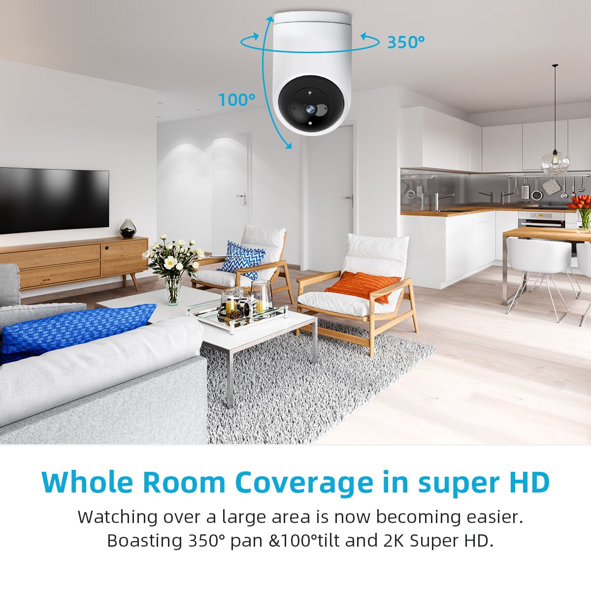 High quality two-way audio wifi camera 2MP FHD baby monitor ip camera for home 7 days free cloud storage