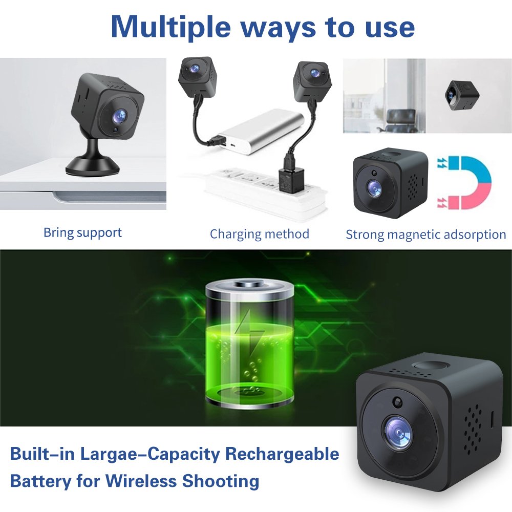 AS02 Super Mini Video Camera Home camera WiFi HD 1080P DV DVR Sports Cam Portable Camcorder Recorder