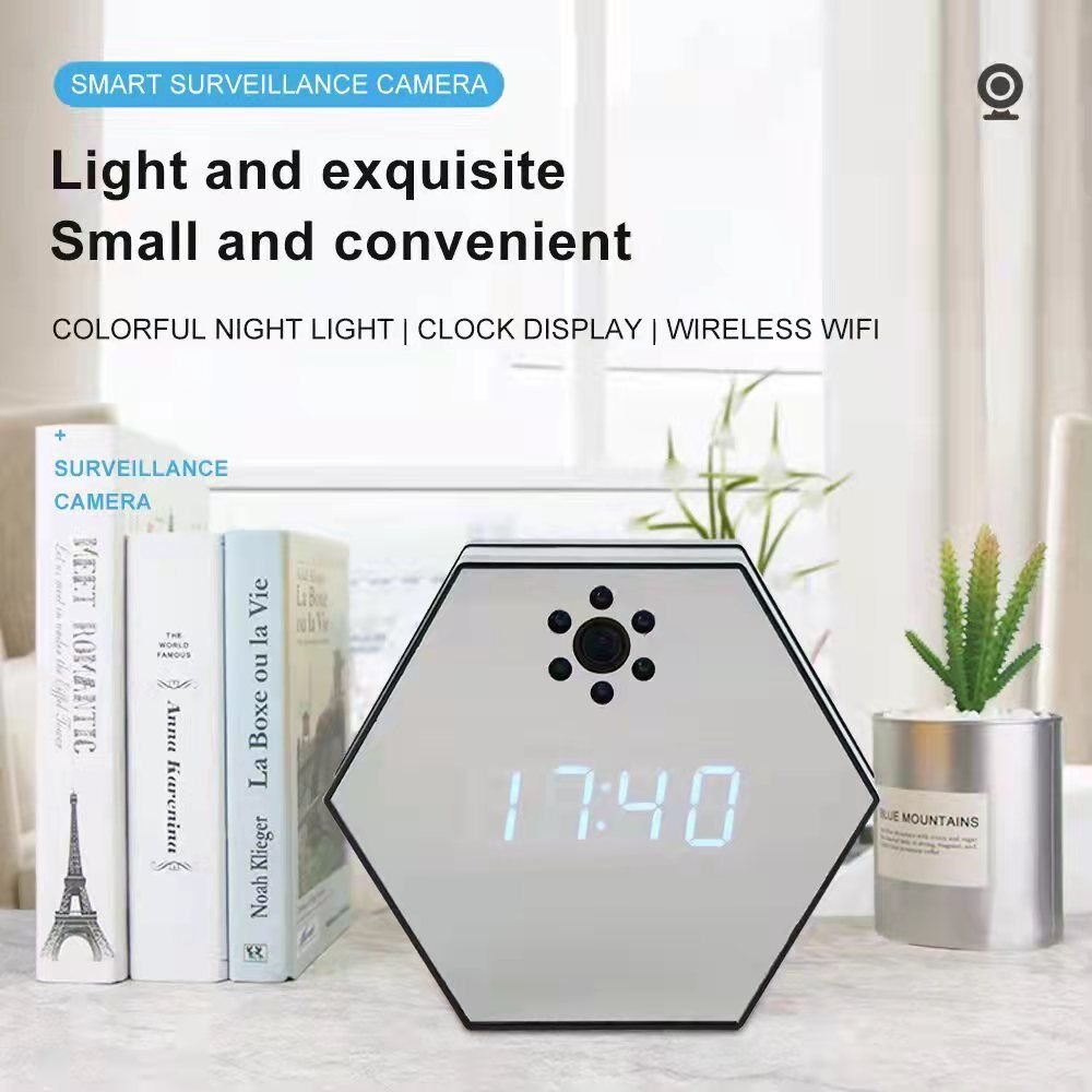 2022 hot selling wifi version HD 1080p 4K desk clock live video streaming Nanny clock camera