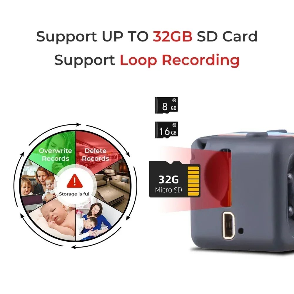 Micro Camcorder Video Recorder Mini HD Camera Night Vision Home Security Cam Sport DV Small Action Cameras