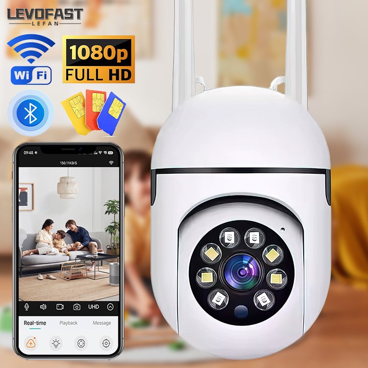 LEVOFAST Cheap 2MP 4MP Light Bulb Camera Baby Pet V380pro Security WiFi IP Camera Yilot 5G Wifi IP Camera