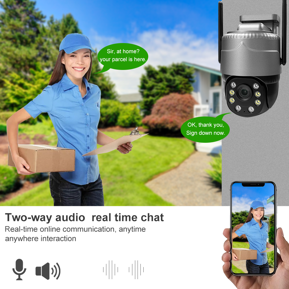 Factory OEM V380PRO1296P PTZ WIFI Camara HD 3MP Security IP Camera Motion Detection CCTV WIFI Camera