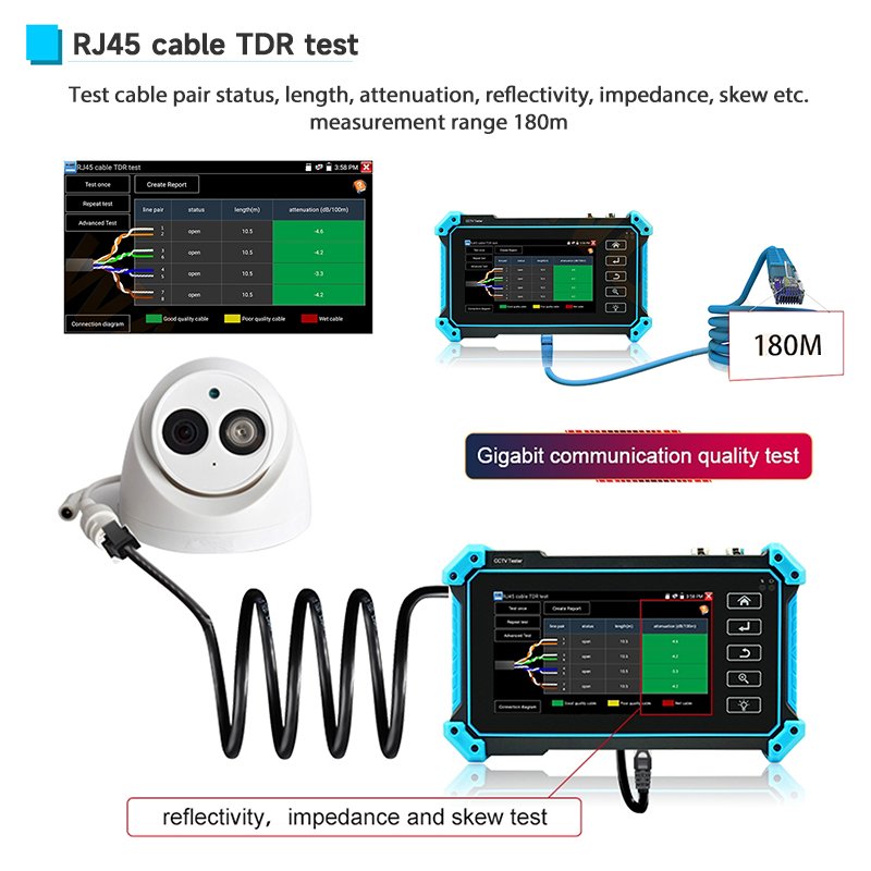 NOYAFA NF-IPC715 All in one Ip camera test monitor 5 inch IPS touch monitor 4K HD CCTV camera tester