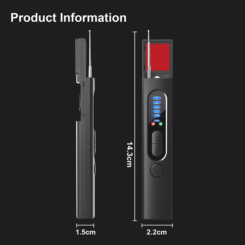 Hot Sale Anti Spy Hidden Camera Detector Small Bug Detector GPS Signal RF Finder Alarm Camera Detector
