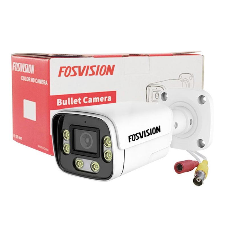 Fosvision Ahd 1080P Camera Full Color Night Vision Outdoor Ir Security Waterproof Surveillance 2mp Cctv Camera with Audio