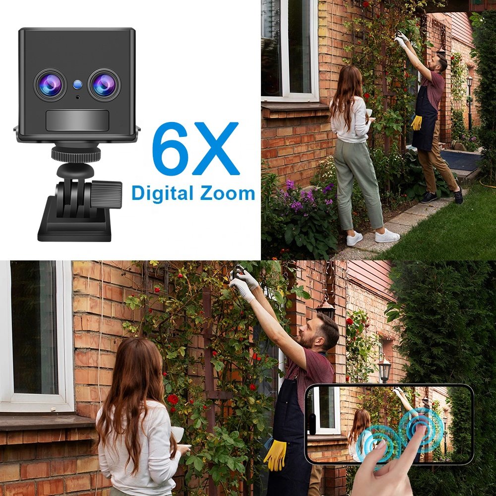 5mp 4G Mini Wireless Camera Built in 3000mah IR Night Vision 6 Zoom PIR Motion Detection Baby Monitor Network Cam OKam app