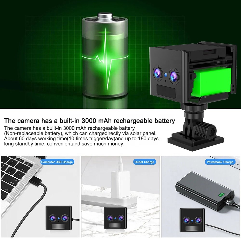 5mp 4G Mini Wireless Camera Built in 3000mah IR Night Vision 6 Zoom PIR Motion Detection Baby Monitor Network Cam OKam app