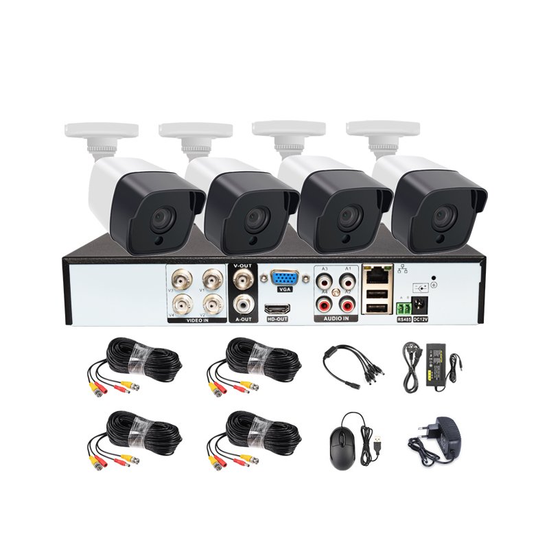 2024 top ranking 4ch 4 channel 2MP 1080P home security AHD DVR Kit analog CCTV DVR camera system with night vision