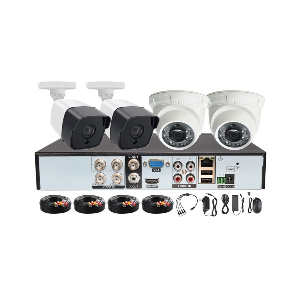 2024 top ranking 4ch 4 channel 2MP 1080P home security AHD DVR Kit analog CCTV DVR camera system with night vision