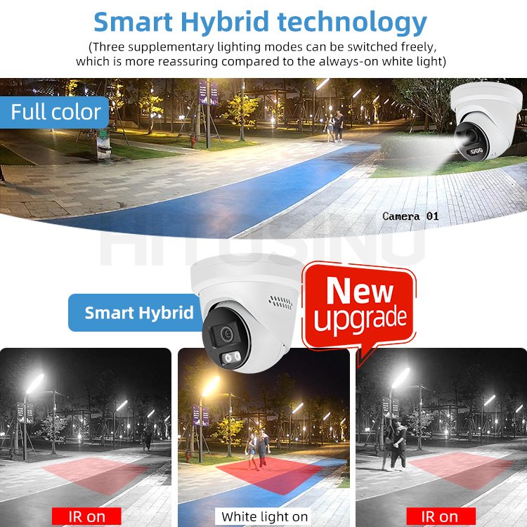 HIK DS-2CD2387G2H-LISU/SL 4MP 8MP Smart Hybrid Dual Light Full Color Two Way Audio Fixed Turret Network Camera