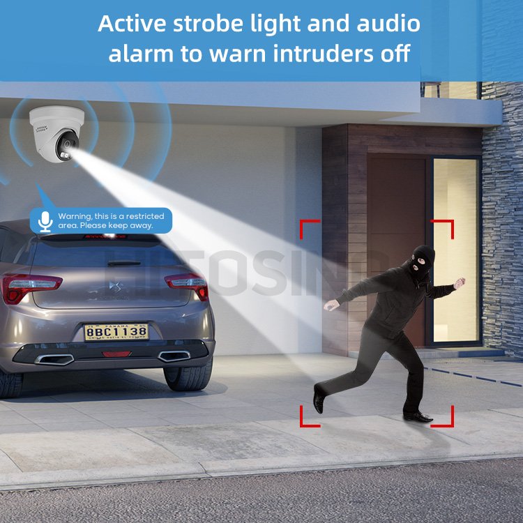 HIK DS-2CD2387G2H-LISU/SL 4MP 8MP Smart Hybrid Dual Light Full Color Two Way Audio Fixed Turret Network Camera