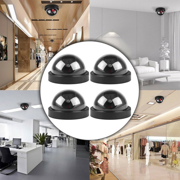 Dome Dummy Fake Security Camera Indoor IR Infrared LED Blink Flashing Light CCTV Waterproof Simulation