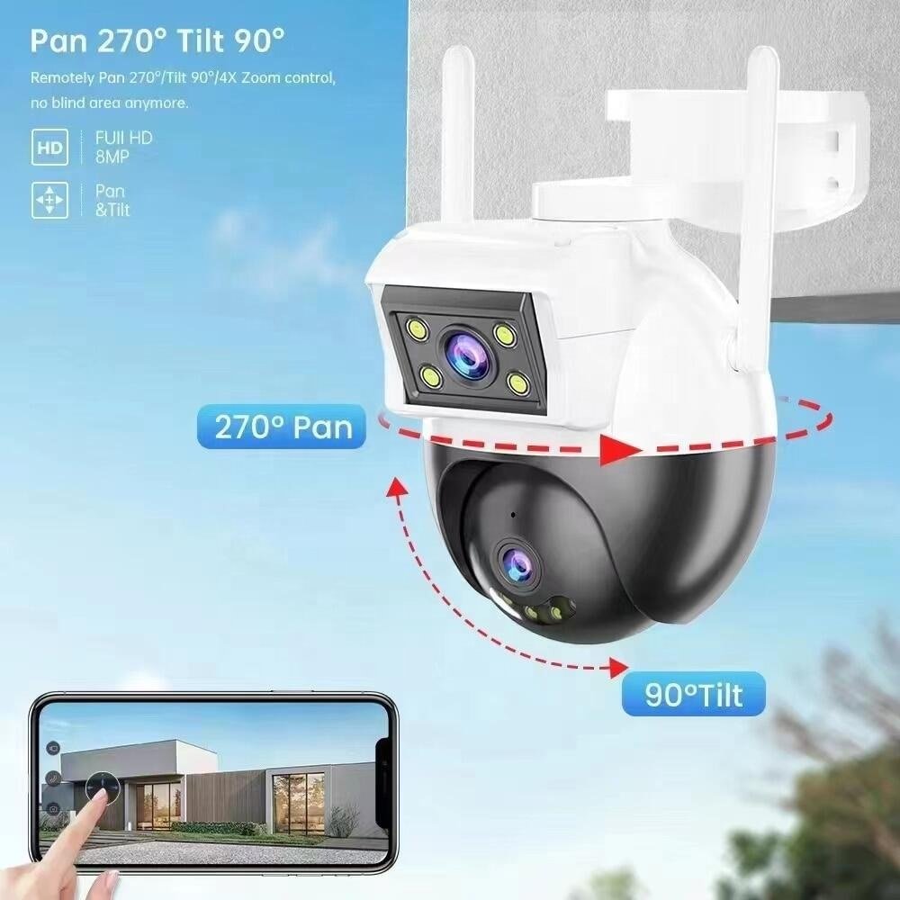 network camera wifi Dual screen display Motion detection Two way audio intercom network camera ptz camera