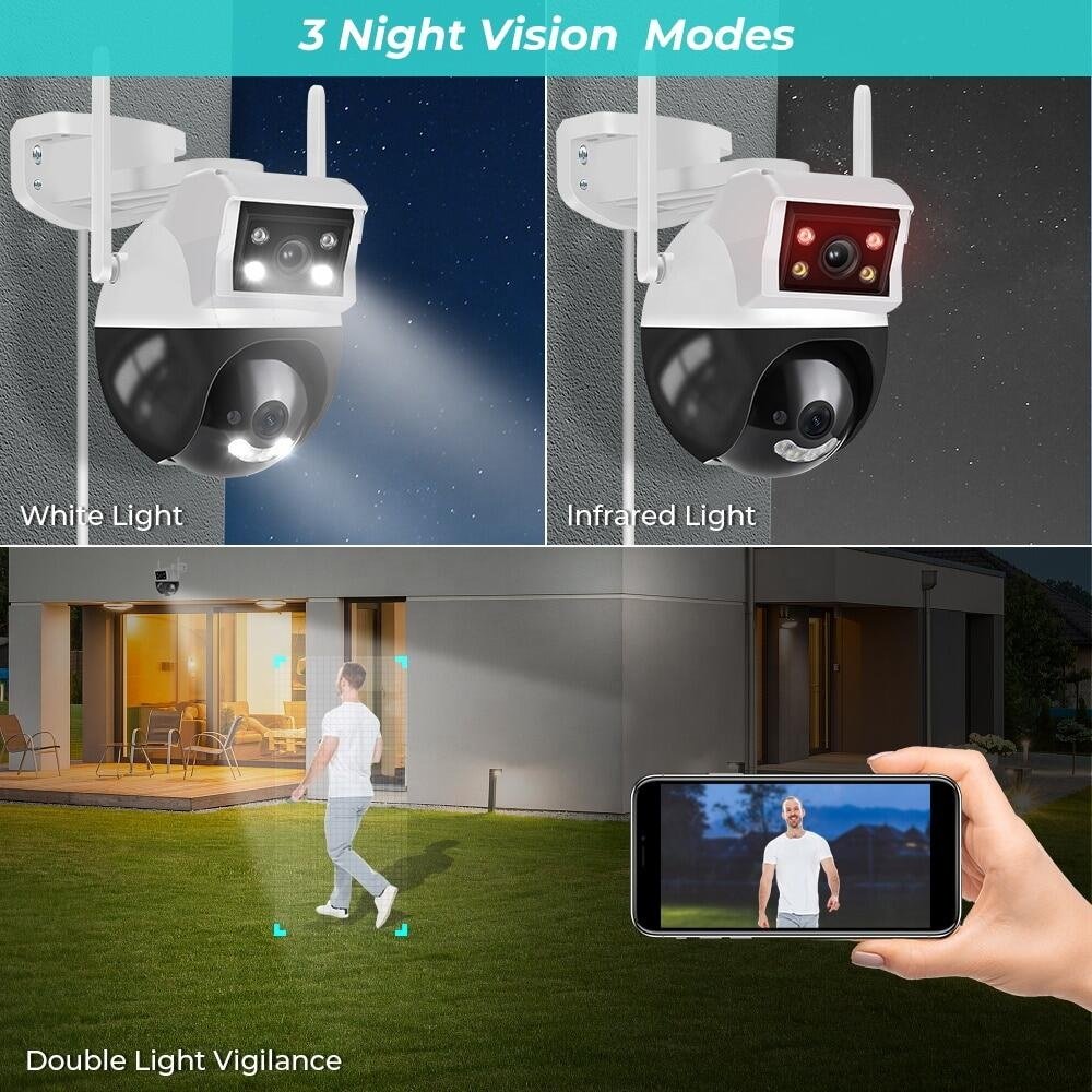network camera wifi Dual screen display Motion detection Two way audio intercom network camera ptz camera