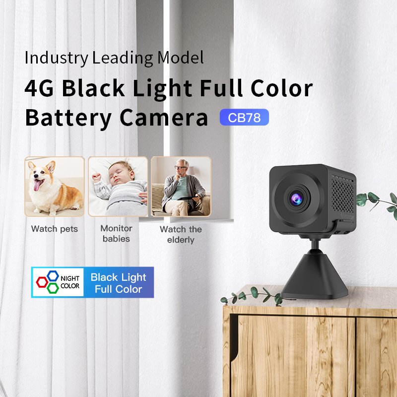 Vstracam CB78 4G camera mini 3MP HD humanoid detection two-way audio small battery camera intelligent night vision ip camera