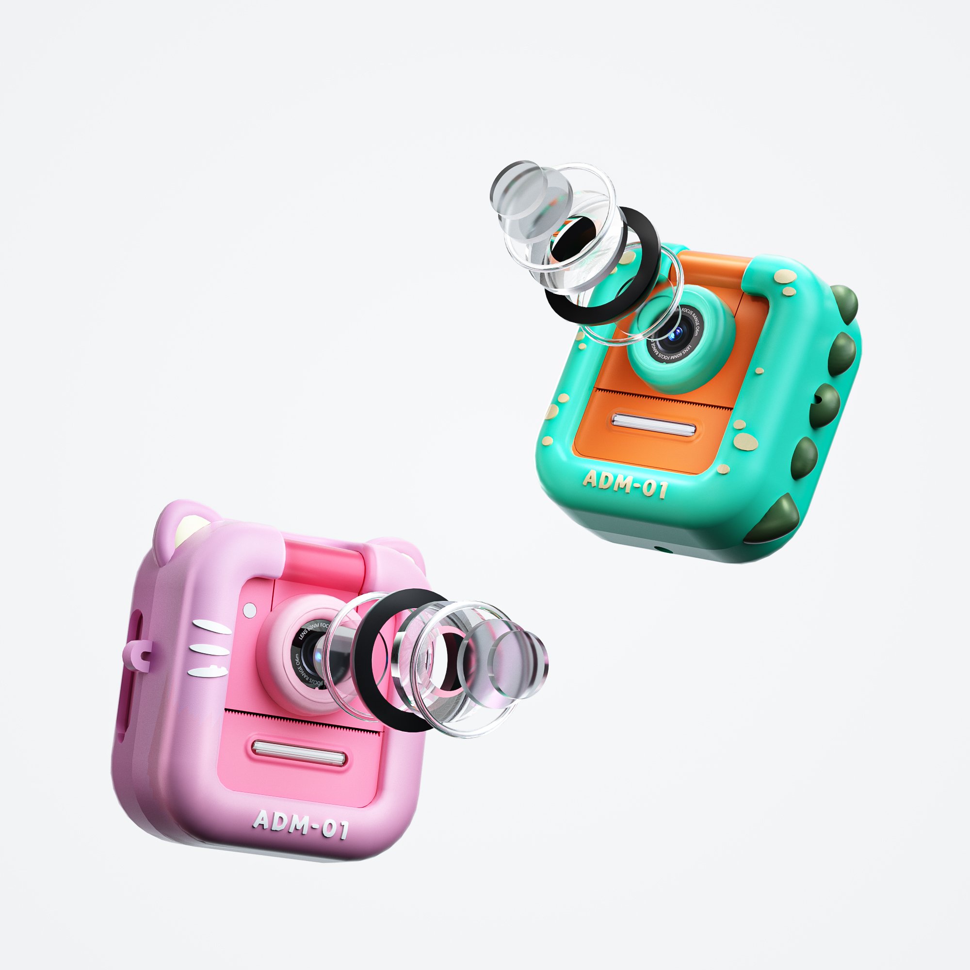 Yuniq Kid Camera 2.4 Ips Screen Thermal Instant Film Instant Mini Camera Photo Shootwith Kids Instant Print Kids Camera M8
