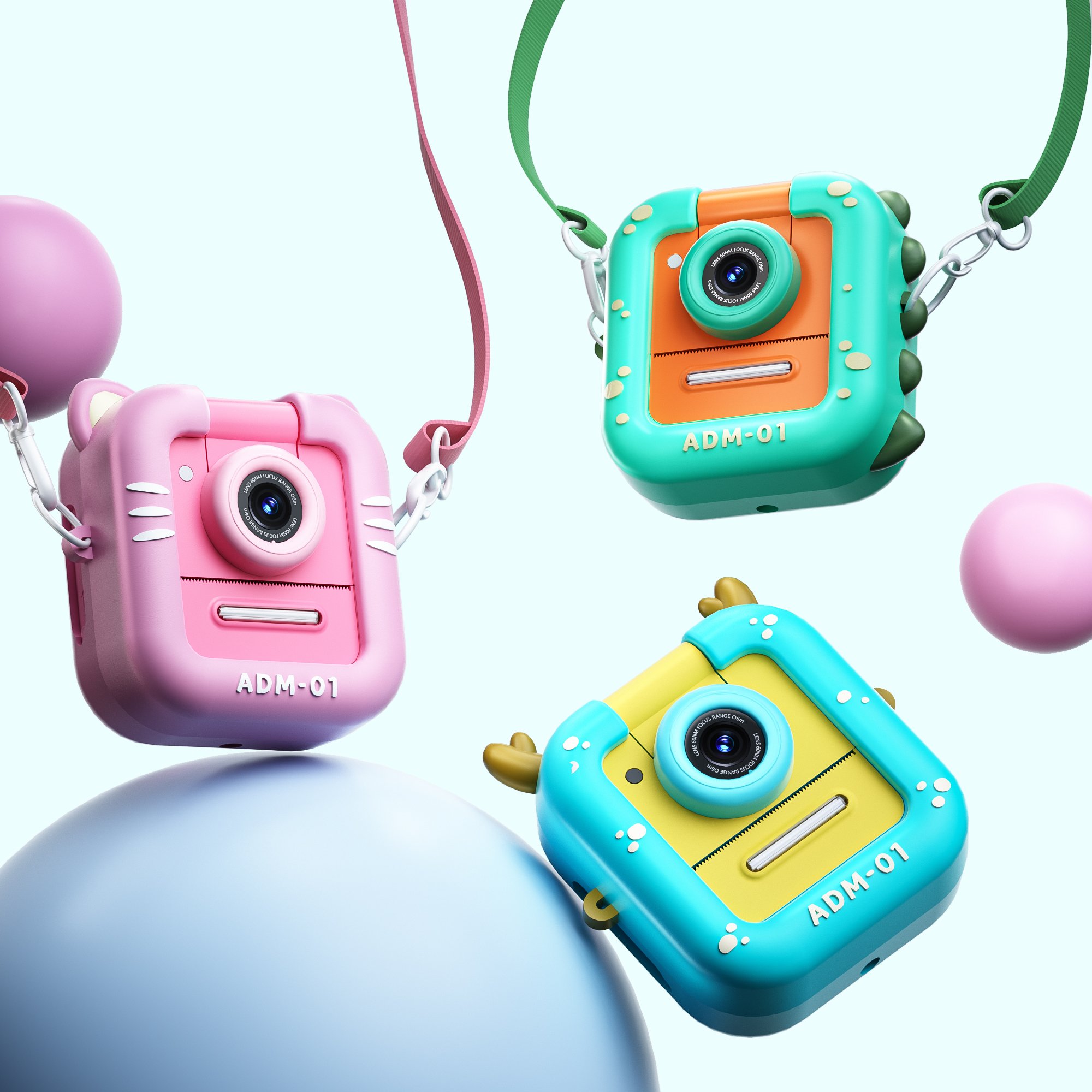 Yuniq Kid Camera 2.4 Ips Screen Thermal Instant Film Instant Mini Camera Photo Shootwith Kids Instant Print Kids Camera M8