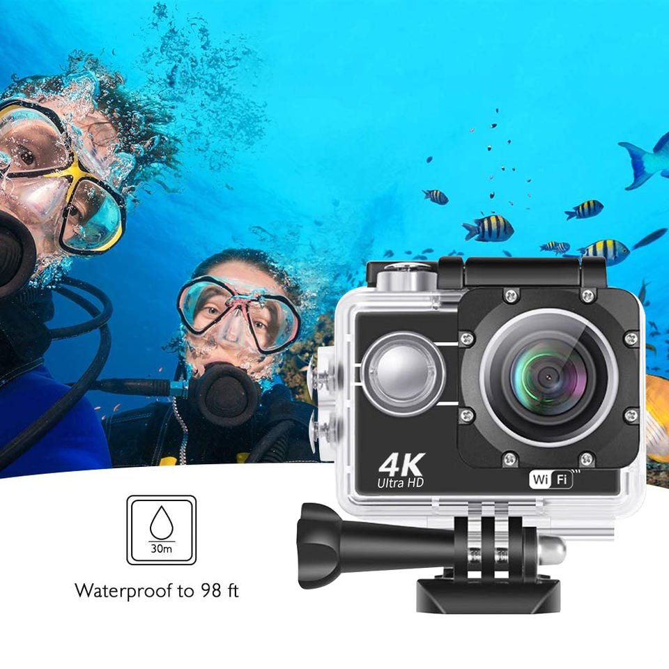 Mini Sport Cam 4K Ultra HD Action Camera 2.0 inch Screen WiFi Remote Control Underwater Waterproof Helmet Video Recording Camera