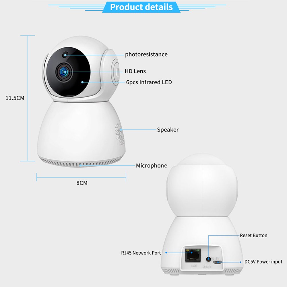 Wholesale Price V380pro Infrared Robot Security Wireless Indoor CCTV Wifi IP Indoor Mini Camera