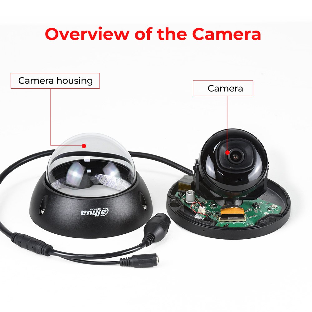 Dahua Full Color Night Vision 8mp 4k 4mp Face Detection Face Recognition Dome Bullet Ip Network Camera Outdoor With P2P Audio