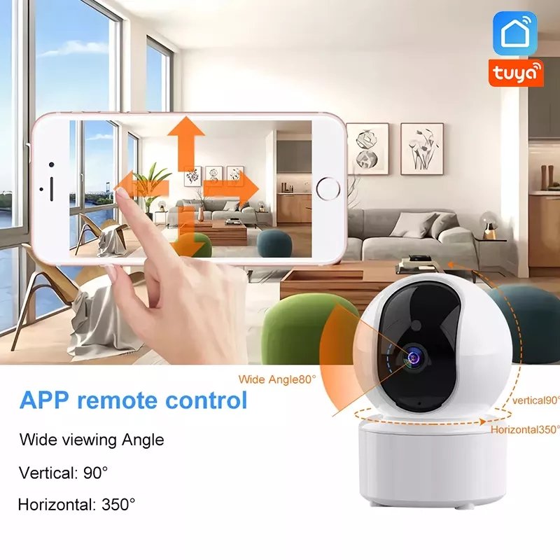 Baby Monitor Camera 3MP Tuya Security Home Cctv Wifi Night Vision Auto Tracking H.265 Ptz IP Network Camera