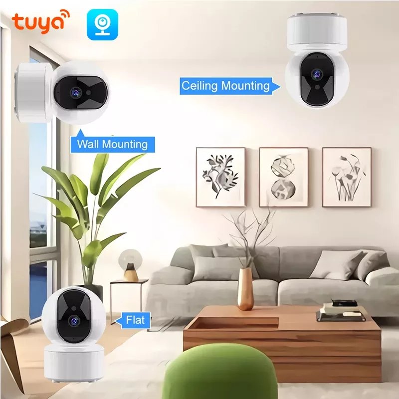 Baby Monitor Camera 3MP Tuya Security Home Cctv Wifi Night Vision Auto Tracking H.265 Ptz IP Network Camera