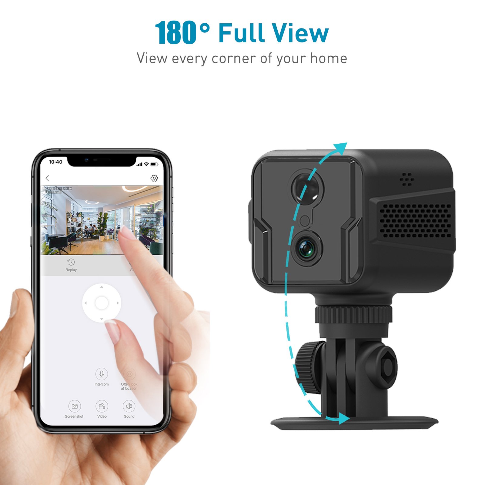 Wide Angle Network T9G5 Mini Camera Two-way Audio Night Vision Built-in Mic Security Cameras Wireless Outdoor
