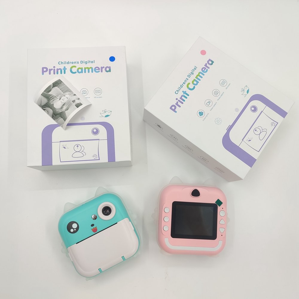 1080p HD mini camera strap game children funny photo instant color camera film selfie toy digital children print camera