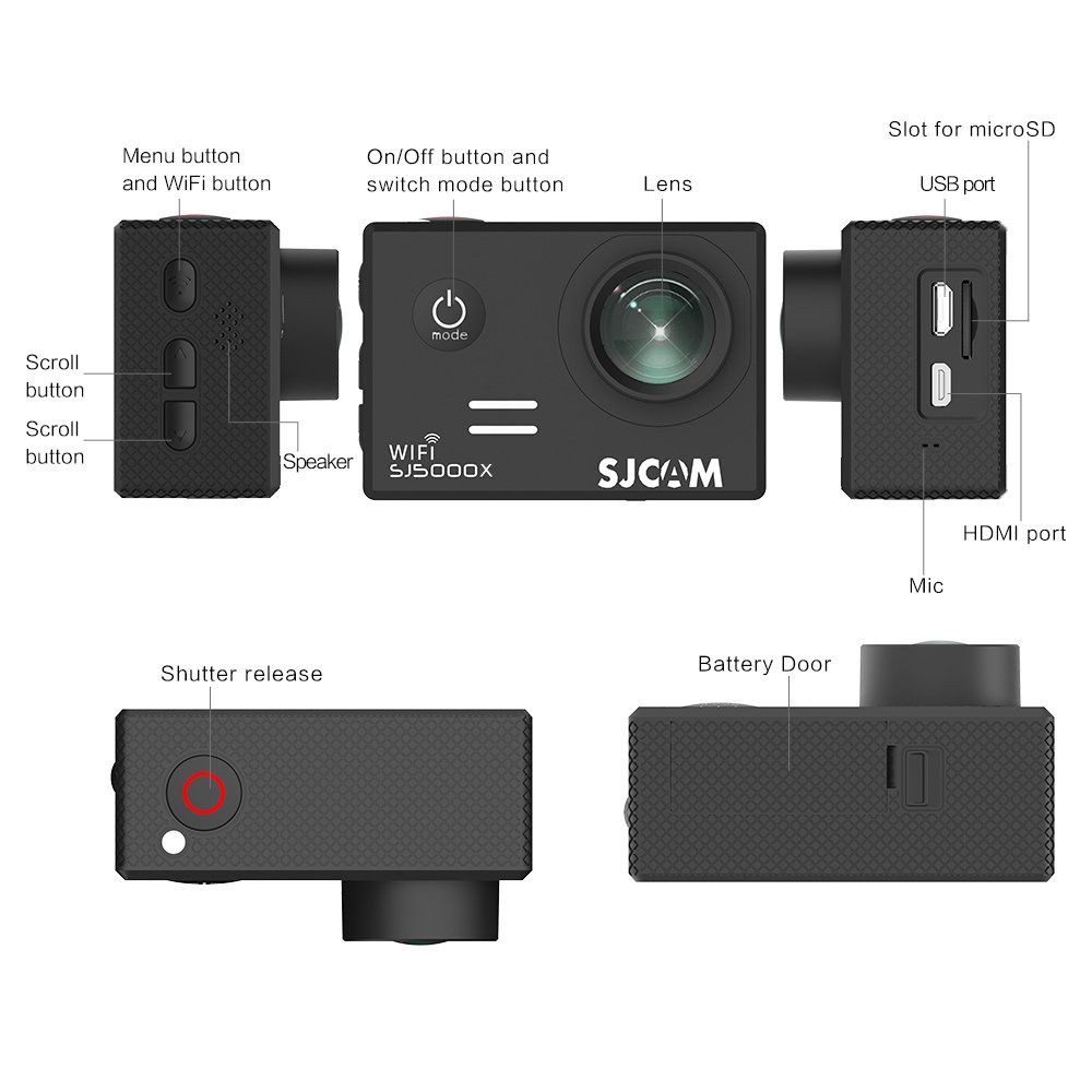 SJ5000X SJCAM he Best Selling Action Camcorder camera HD 1080P 30M water resistant 12MP LCD2.0'' Sports camera