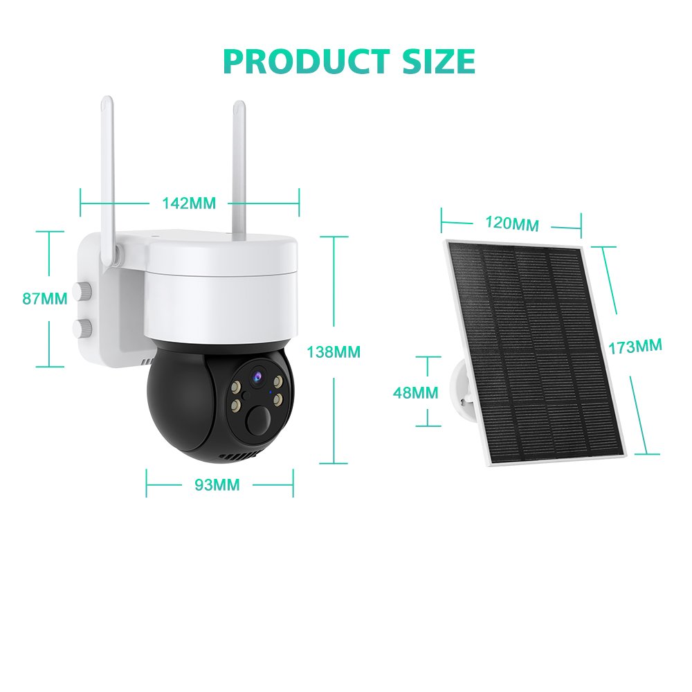 6 V360PRO Solar Camera Outdoor Sim Card Solar CCTV PTZ Camera 1080P Wireless Solar Security WiFi Battery Power Network Camera