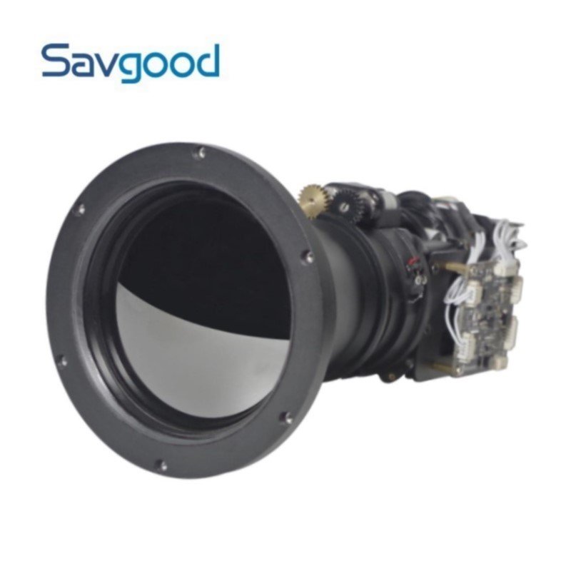 12um 100mm Motor Lens 13km VOx Detector 640x512 High Sensitivity Thermal Image Analog Network Camera Module Fire Detection
