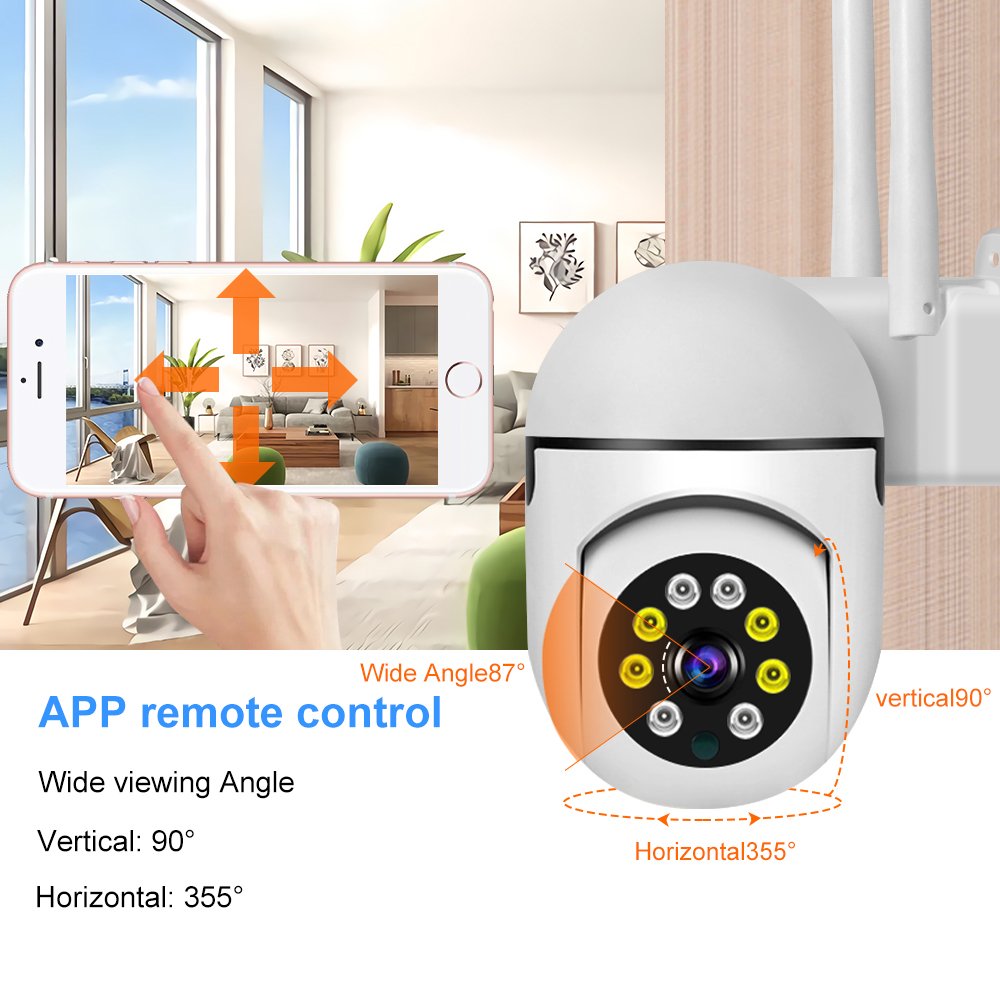 V380 3MP HD Full Color Night Vision Wireless IP Camera Smart Auto Tracking Wireless WiFi 4G Camera