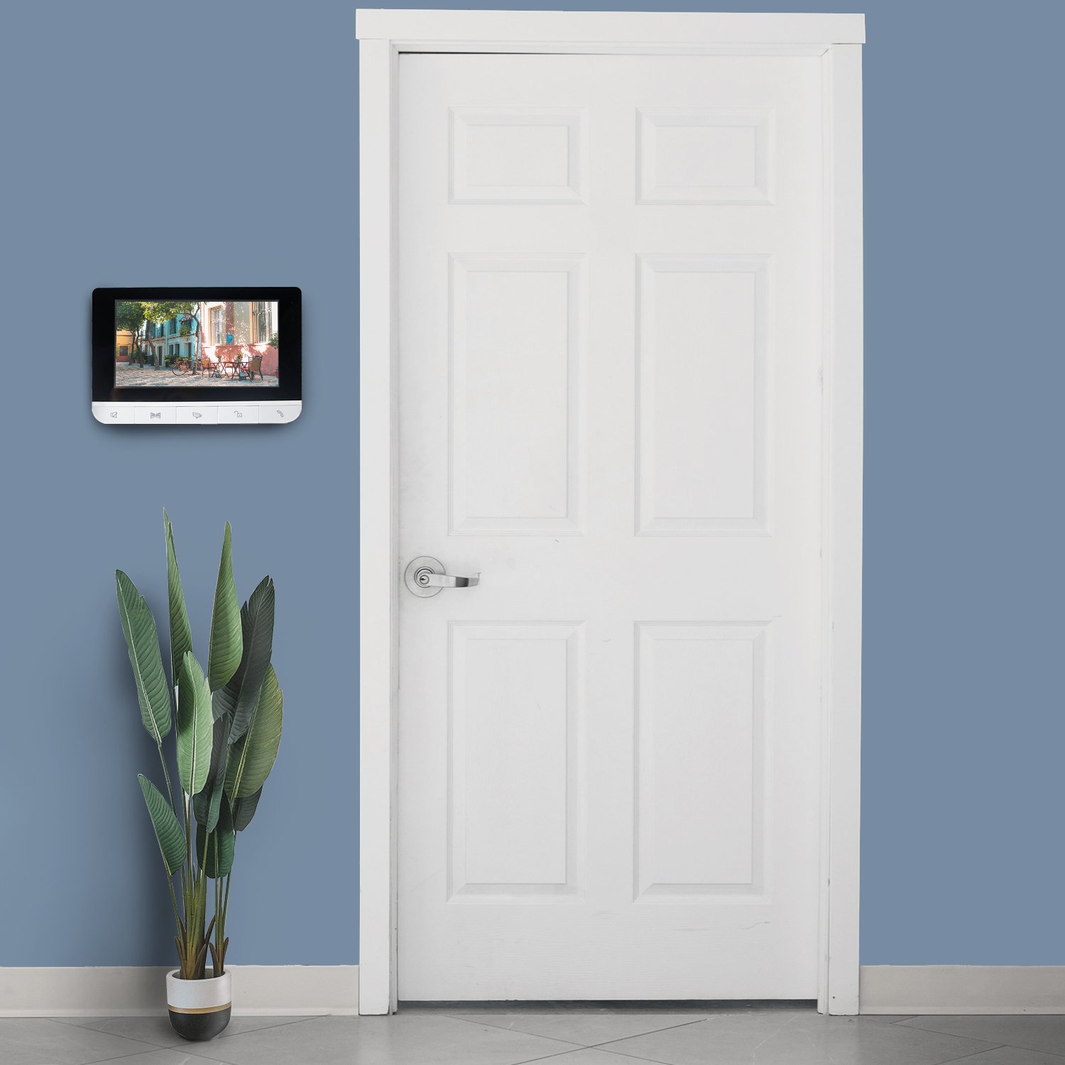 Portable 2 wire audio intercom point to point transfer indoor unit door phone 2 way audio video door phone interfone doorbell