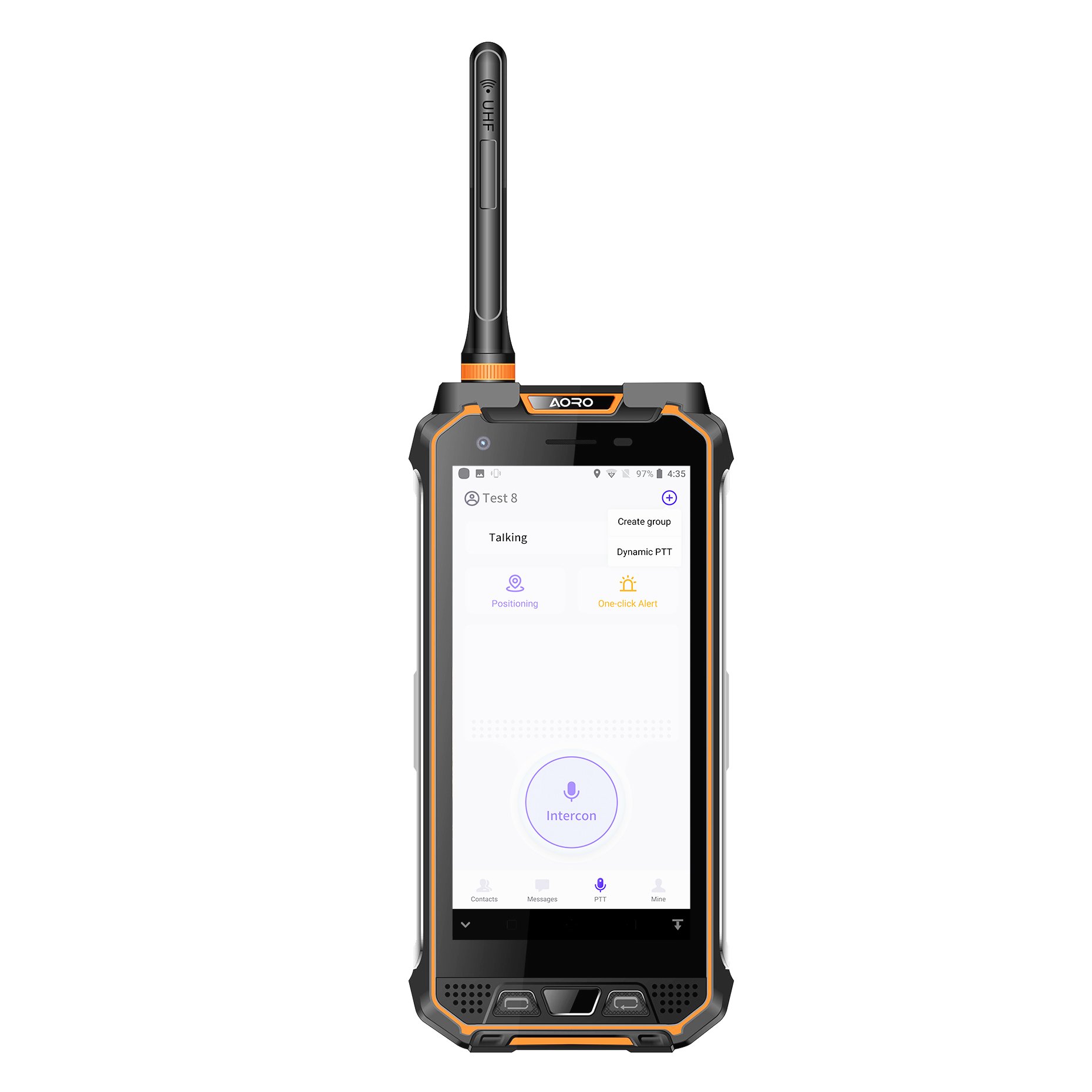 AORO M5 shenzhen walkie talkie portable tlphone dmr phone supplier mobile phone with rfid rugged phone