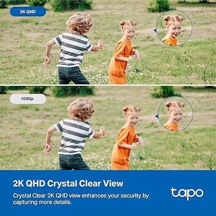 WakiyaTP-Link 2K QHD Security Camera, Color Night Vision, Free Person/Pet/Vehicle Detection, Invisible IR Mode, SD Storage, C120