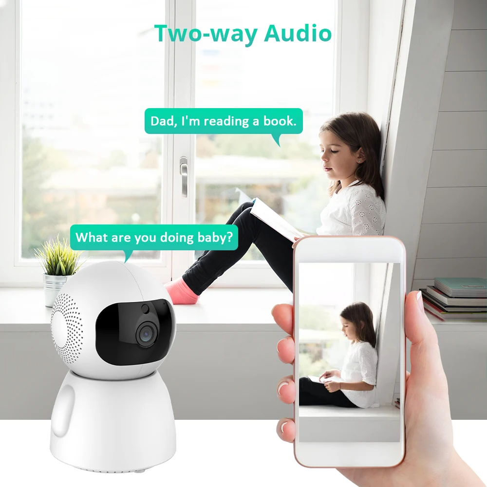 ICSEE 3MP WiFi IP Camera 1080P HD Dual lens Wireless Baby Monitor Indoor Security Surveillance PTZ Network Cameras