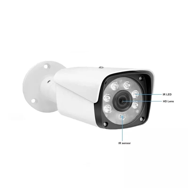Outdoor Waterproof 2MP H.265 CCTV 5MP Bullet Camera AHD Color Night Vision