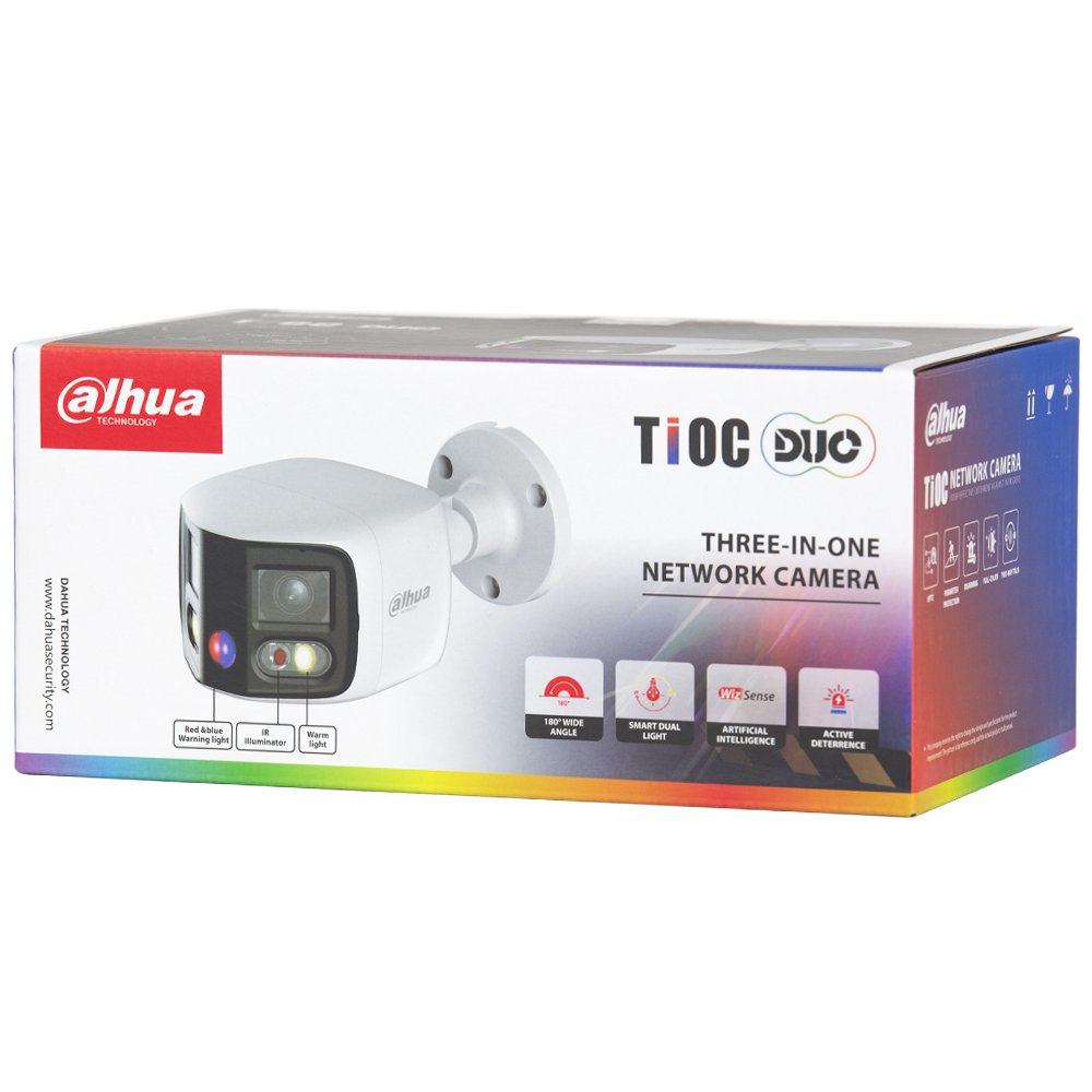 Dahua camera 2x4MP TiOC Duo Splicing Fixed focal WizSense Bullet Poe Ip Camera IPC-PFW3849S-A180-AS-PV Network Camera