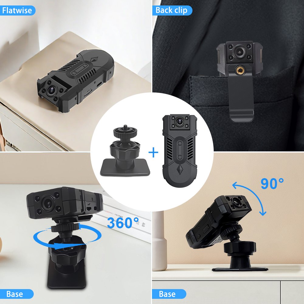MD32 Body Worn Camera 1080P Mini Video Recording Camera With Back clip Night Vision Camcorder Sport Outdoor Mini Body Cam