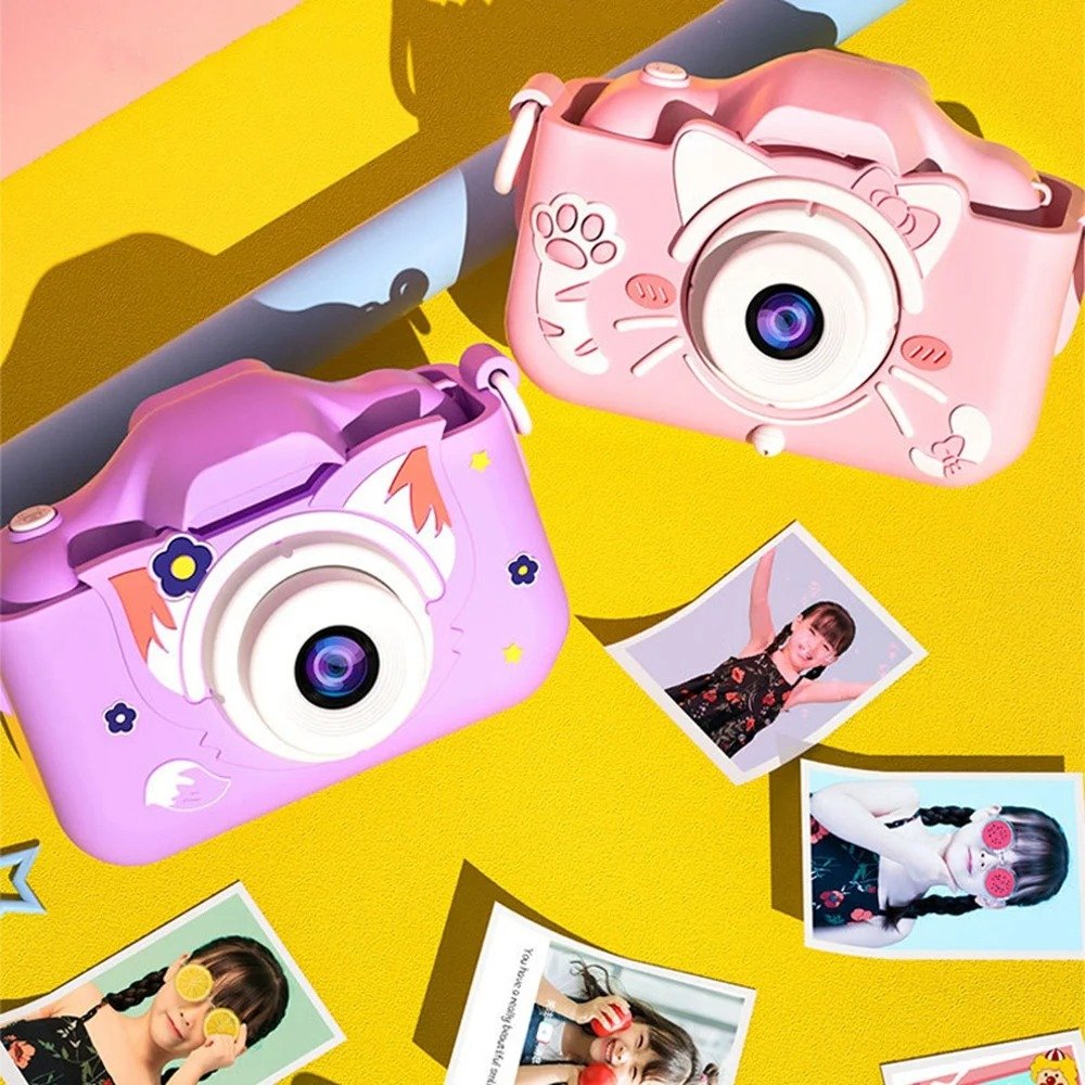 Dropshipping Children Cartoon Camera 1080P HD Taking Photos Videos Music Playback Baby Cartoon Toys Mini Camera Toys Outdoor