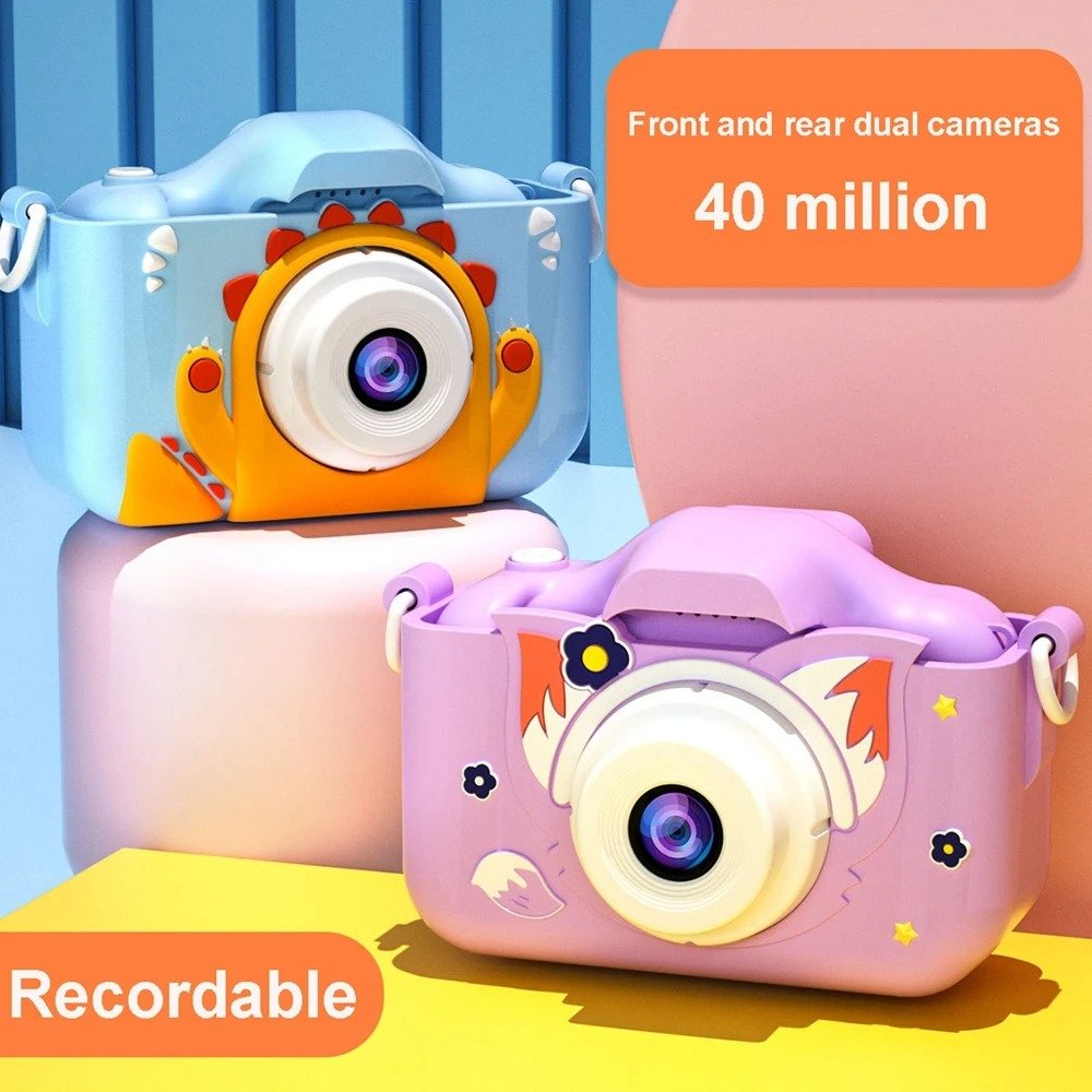 Dropshipping Children Cartoon Camera 1080P HD Taking Photos Videos Music Playback Baby Cartoon Toys Mini Camera Toys Outdoor