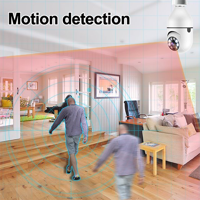 E27 5G Full Color Night Vision Network Camera Automatic Human Tracking Two-Way Audio Security Monitor Wifi Surveillance