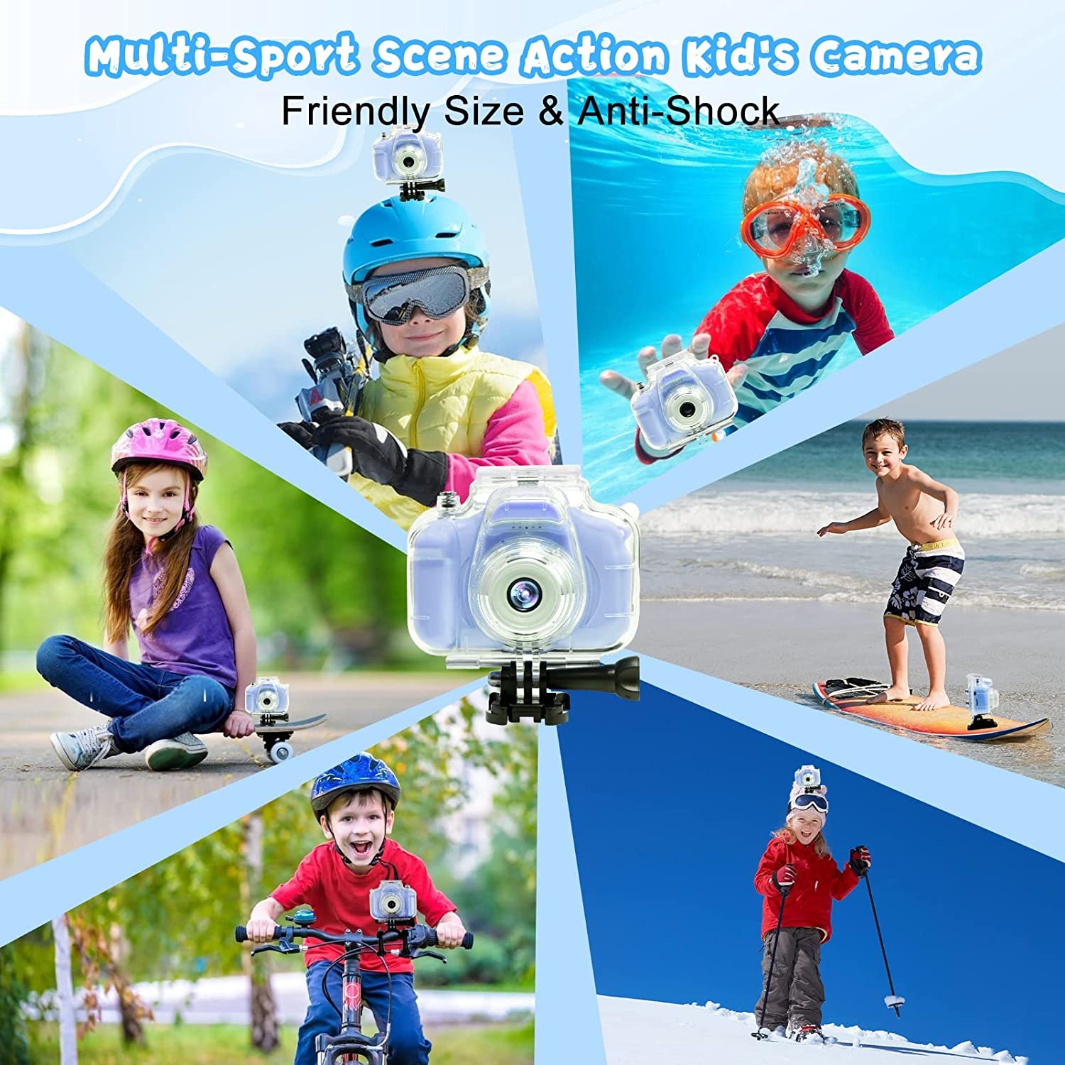 Gift for 6 7 8 9 10 years old girl kids waterproof camera christmas birthday gift toy suitable for 3-12 years old 1080P digital