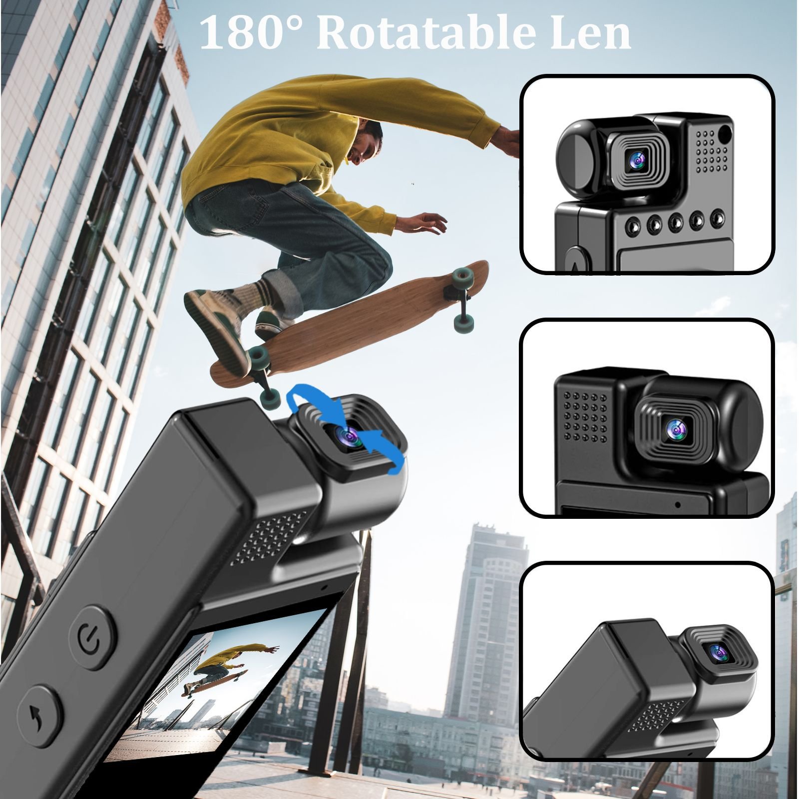 HD Recorder Handheld Back Clip HD Night Vision mini wireless camera Intelligent Sports Recorder