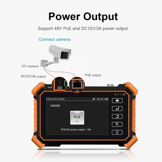 IP Camera Tester 8MP AHD CVI TVI CCTV Analog Tester tool Monitor IP Camera Tester 4-inch 8k IPS Touch Screen Support